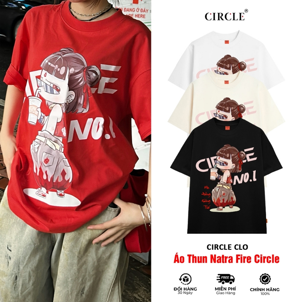 Áo Thun Natra Fire Circle Cotton Unisex - CIRCLE CLO