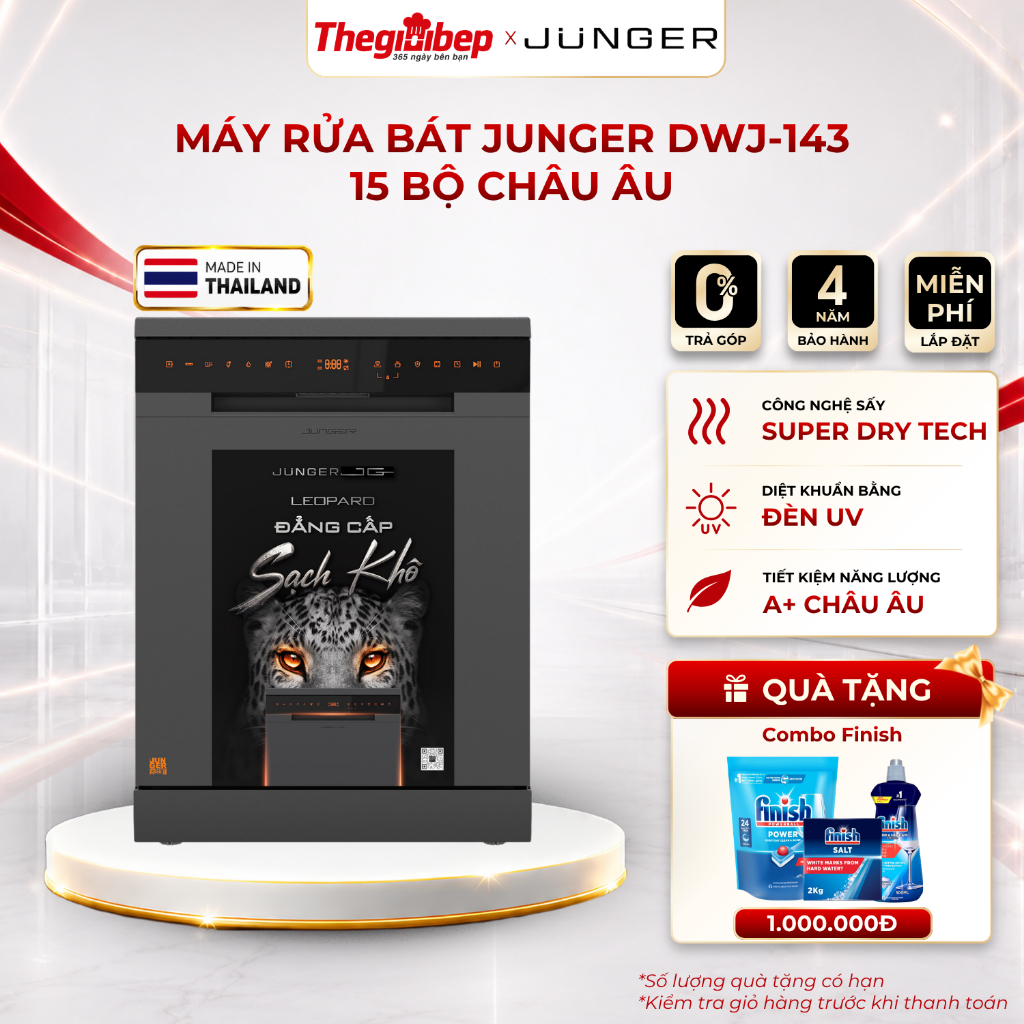 Máy rửa bát Junger DWJ-143 (15 Bộ)