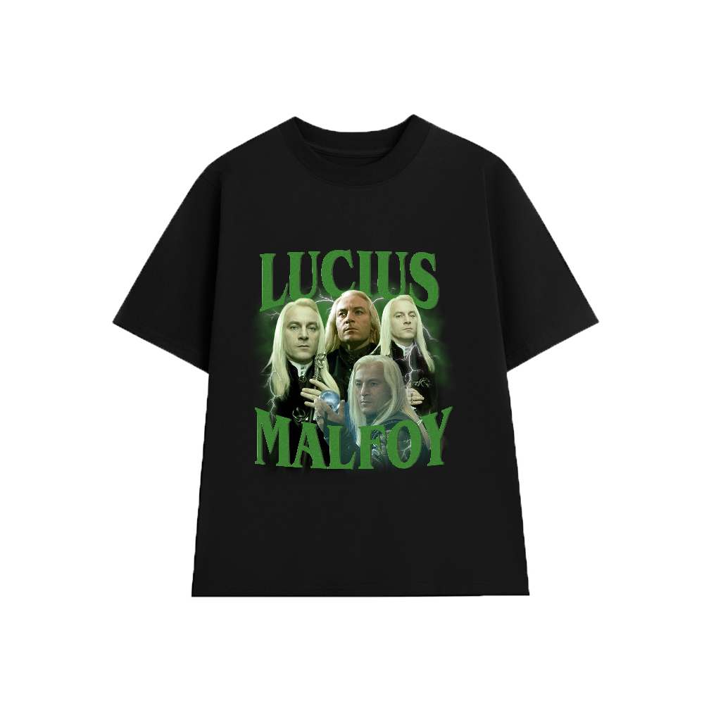 Áo Thun Lucius Malfoy LM001, Harry Potter, Unisex Form Rộng Cotton Mềm