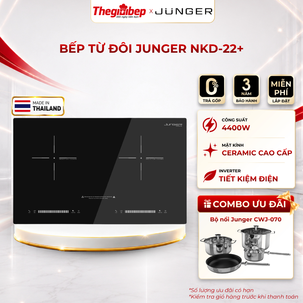 [MADE IN THAILAND] Bếp đôi Junger NKD_22+