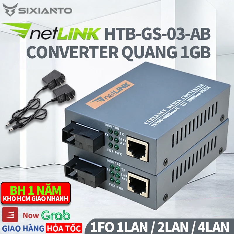 NetLink converter quang 1000mb bộ chuyển đổi quang điện media converter bộ chuyển đổi cáp quang 1 sợ