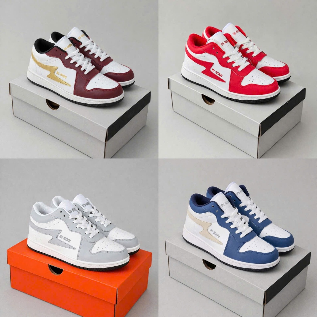 Giày Thể Thao Cổ Thấp SE Vệt Vàng, Giày Sneaker  Dragon Thời Trang Nam Nữ