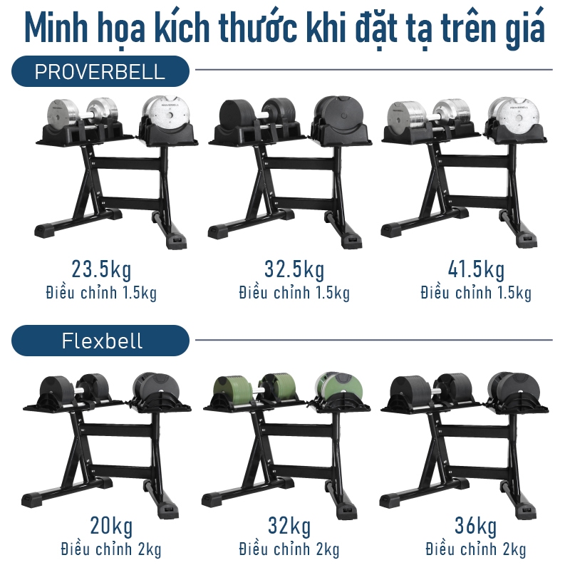 LYSIN Kệ Đỡ Tạ Đa Năng Cao Cấp, Dùng Cho Tạ Tay 20kg, 24kg, 32kg, 40kg