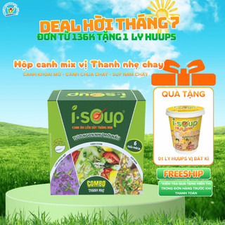 Canh ISoup Hộp Mix Chay Thanh Nhẹ Ăn Liền Sấy Thăng Hoa - Hộp 6 Viên