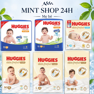 [HỎA TỐC] tã dán huggies skincare size M76+3/L68  mới mỏng 0.2cm