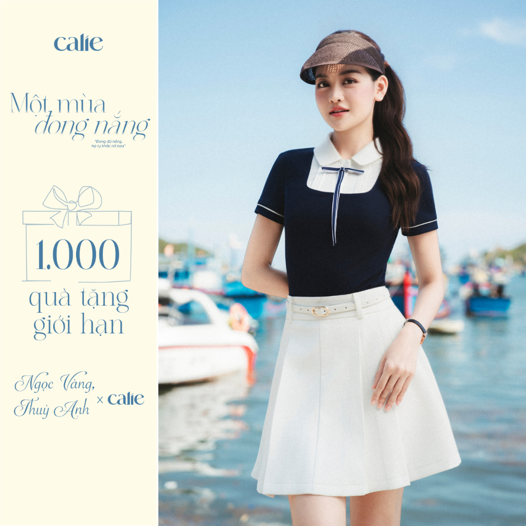 (MMĐN) Chân váy ngắn chéo Mỹ dáng xòe xếp ly màu Trắng, chất liệu thoáng mát form basic thời trang C