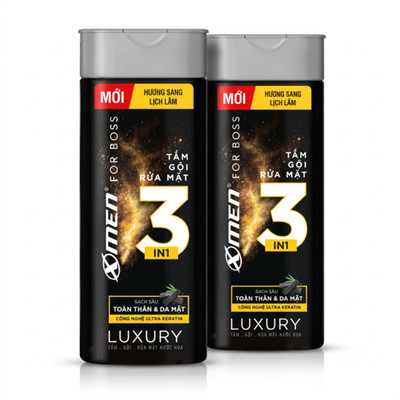[Hàng tặng không bán][GIFT HO] Combo 2 Tắm gội rửa mặt Luxury 150g/chai