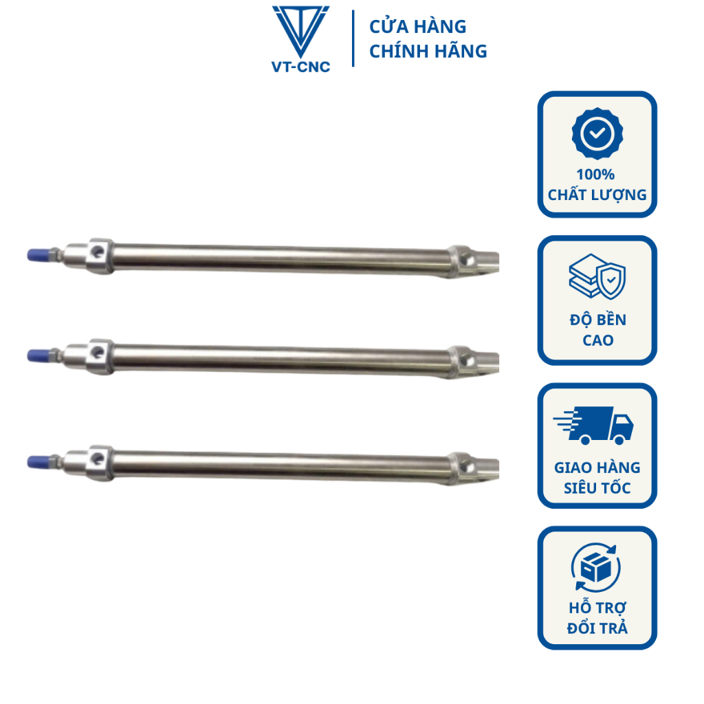 Pittong 20×225 /20×250 Cơ Cấu Đẩy Khí Nén Cho Máy Dán Cạnh VT-CNC
