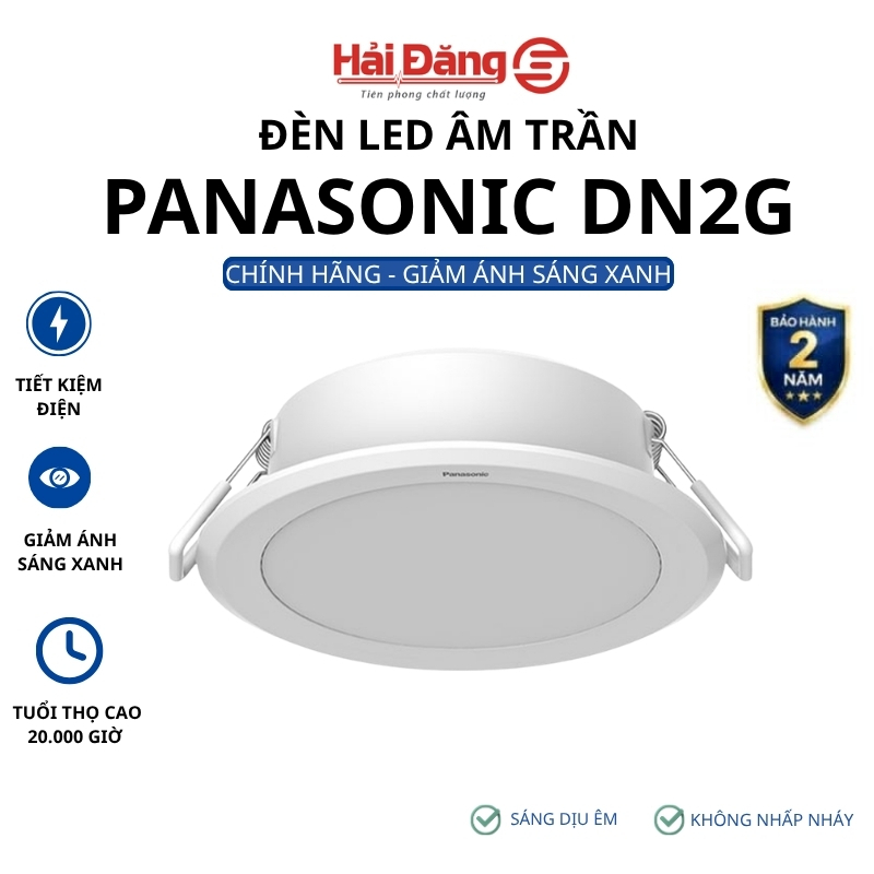 Combo 10 đèn led âm trần tròn Panasonic DN2G loại đơn sắc - Đèn LED downlight chính hãng