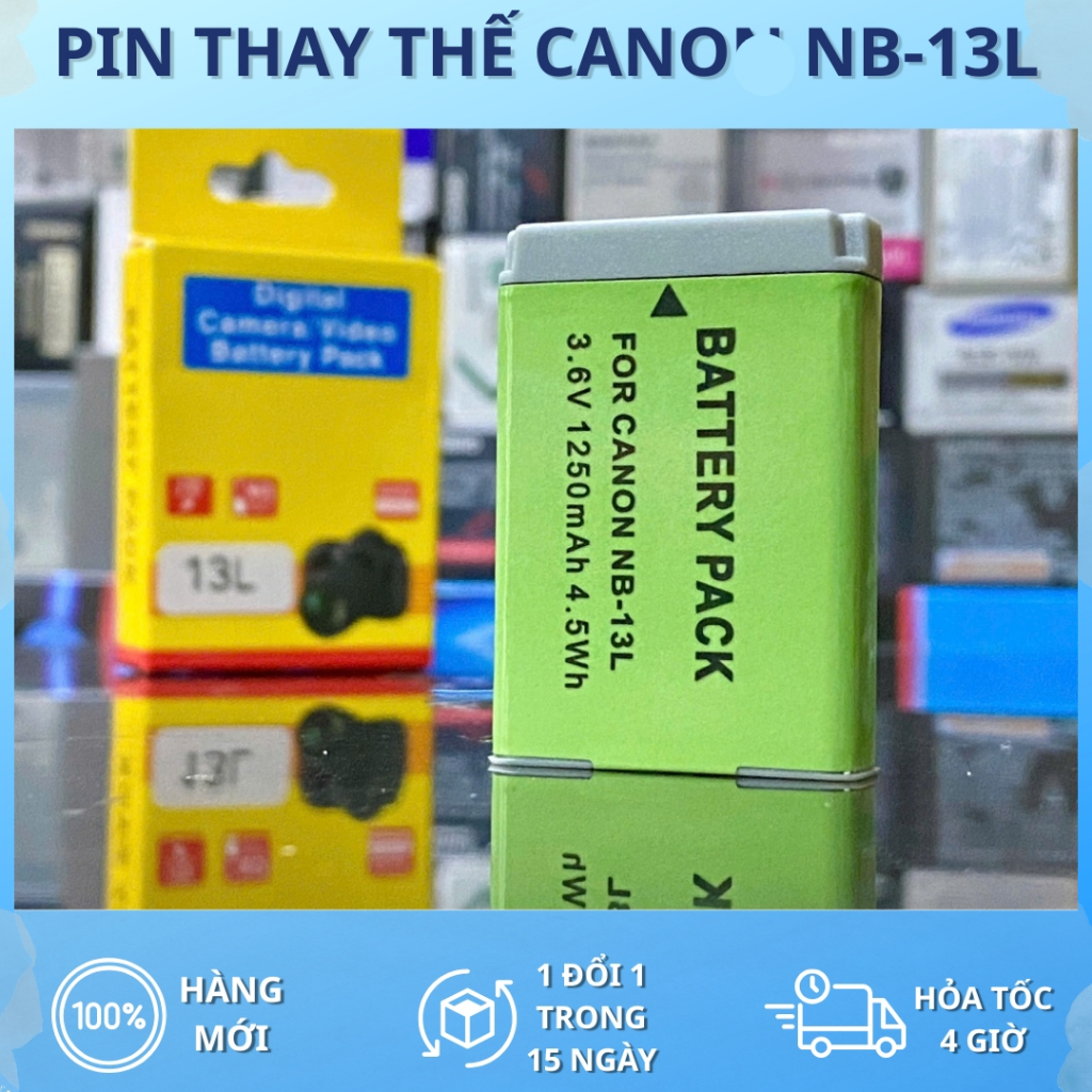Pin Thay Thế Canon NB-13L Cho PowerShot SX620 HS, PowerShot SX720 HS, PowerShot SX730 HS, PowerShot 