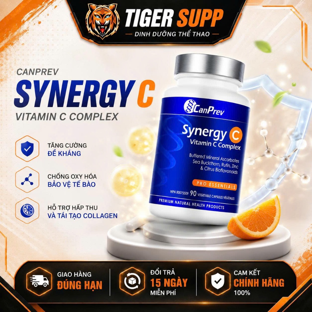 CanPrev Synergy C Vitamin C Complex 90 Viên