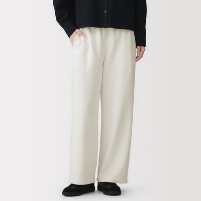 [26AW] MUJI Quần Nữ Dáng Rộng Vải French Terry