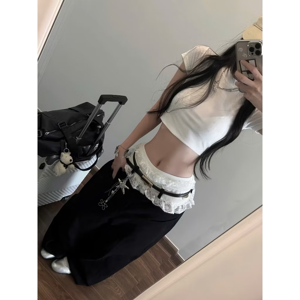 [LINK MỚI] Áo thun gân tăm mỏng co giãn croptop SUNNII - KILLSYSTEM | BigBuy360 - bigbuy360.vn