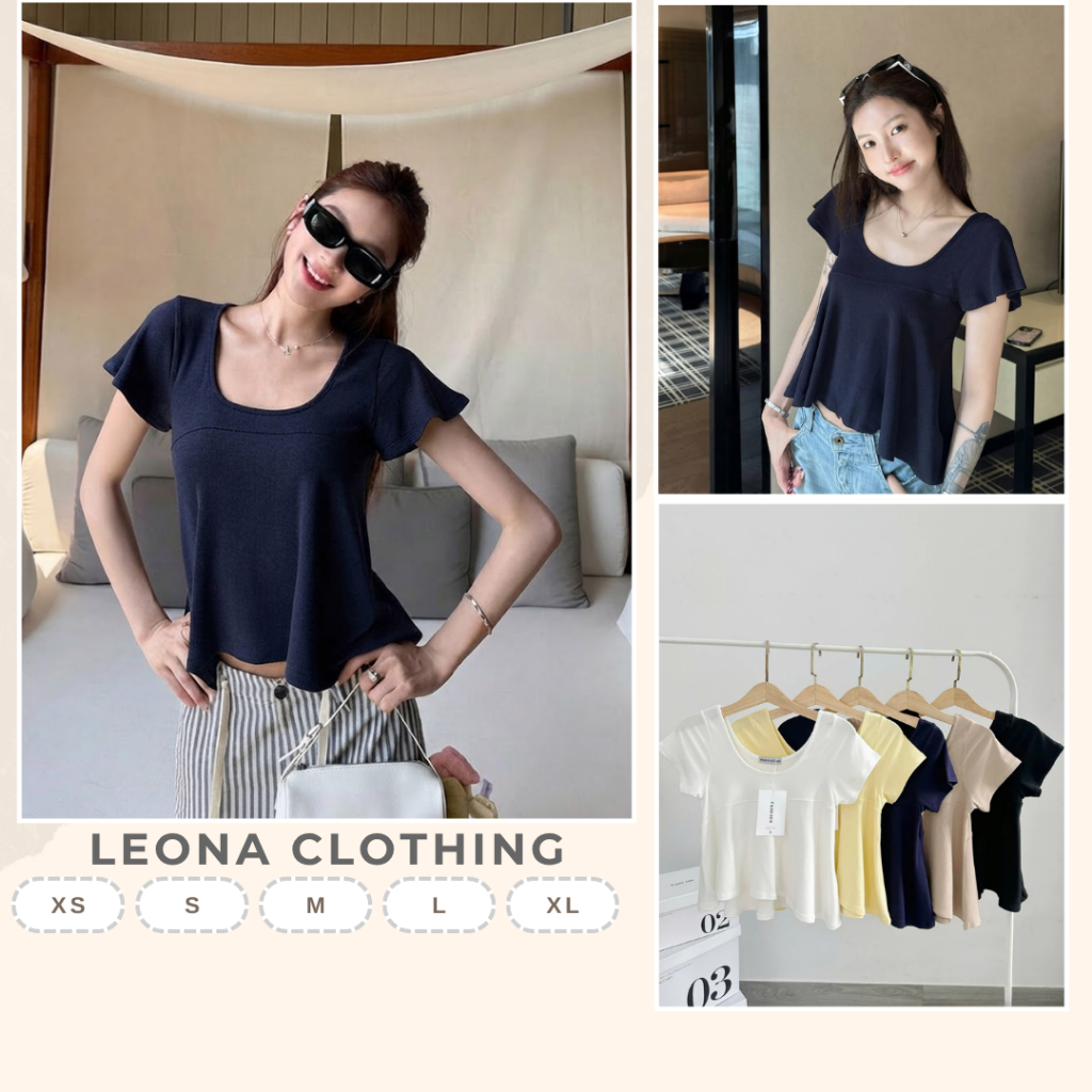 Áo BabyDoll Ngắn Tay - AO000146 - Leona Clothing