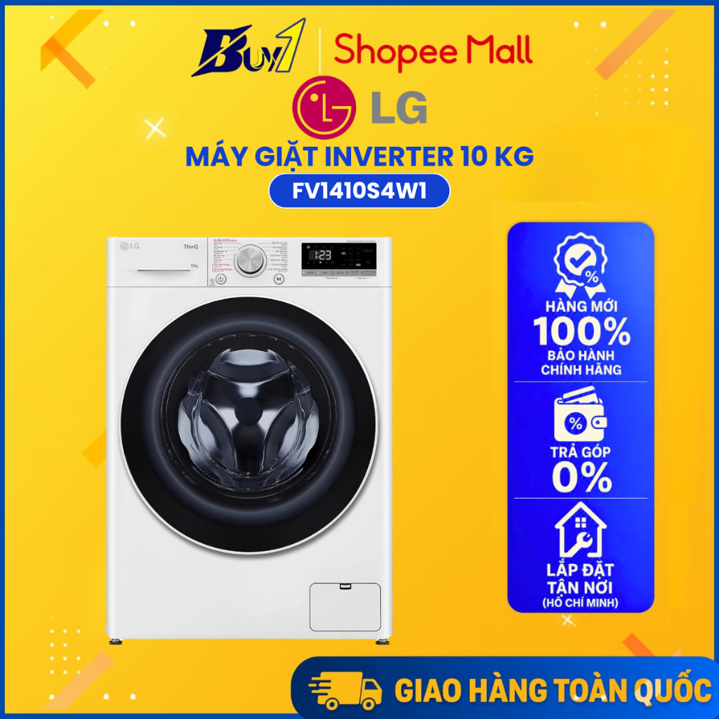 FV1410S4W1 - Máy giặt LG Inverter 10 kg FV1410S4W1 - Hàng chính hãng