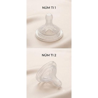 [Xả kho- có tách lẻ]Núm ty Avent Natural cho bé 3 tháng tuổi trở lên (3 lỗ)