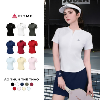 Áo thun tập gym yoga nữ Fitme SOFT chất vải cao cấp co giãn 4 chiều thấm hút mồ hôi tốt ATSO01