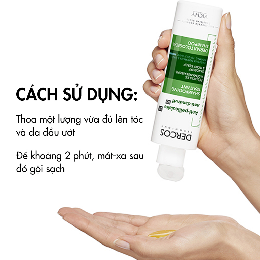 Dầu gội sạch gàu Dercos VICHY 100% chỉ sau 1 lần gội dành cho da dầu & ngứa, SỐ 1 Việt Nam chuyên gia khuyên dùng 95ml | BigBuy360 - bigbuy360.vn