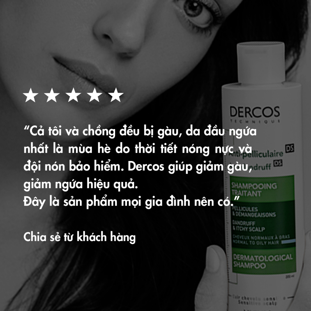 Dầu gội sạch gàu Dercos VICHY 100% chỉ sau 1 lần gội dành cho da dầu & ngứa, SỐ 1 Việt Nam chuyên gia khuyên dùng 95ml | BigBuy360 - bigbuy360.vn