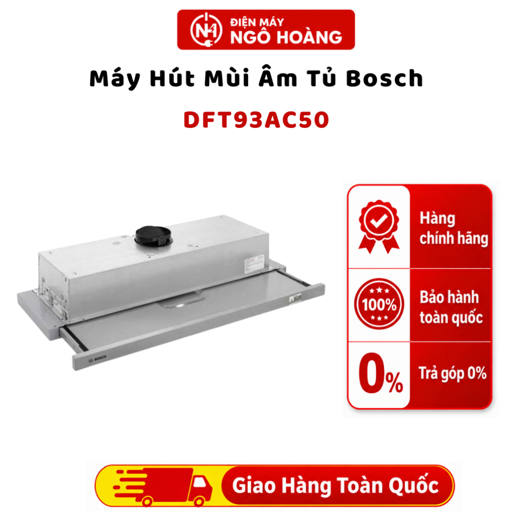 DFT93AC50 - Máy Hút Mùi Âm Tủ Bosch DFT93AC50 Serie 4, máy khử mùi bếp, hút khói khử mùi - Chính Hãn