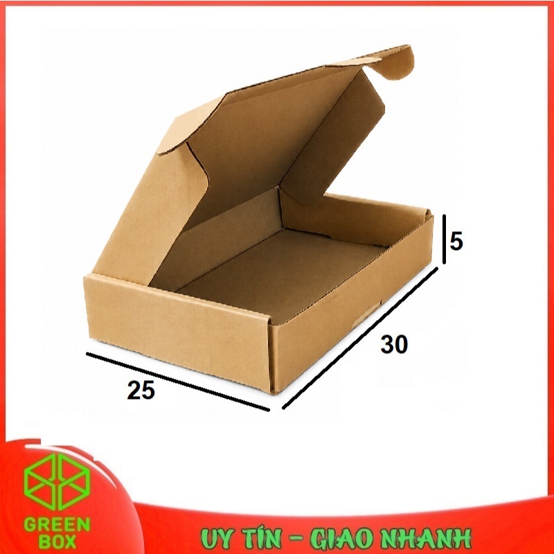 Combo 10 Hộp Carton Nắp Gài Piza 30x25x5 cm