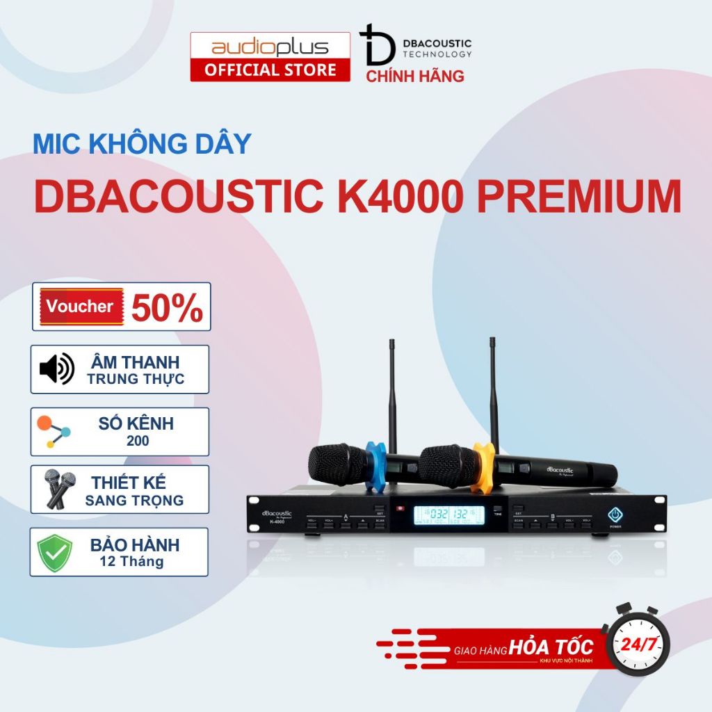 Mic không dây DBAcoustic K4000 PREMIUM - Thiết kế hiện đại - 200 kênh tần số - Hàng chính hãng