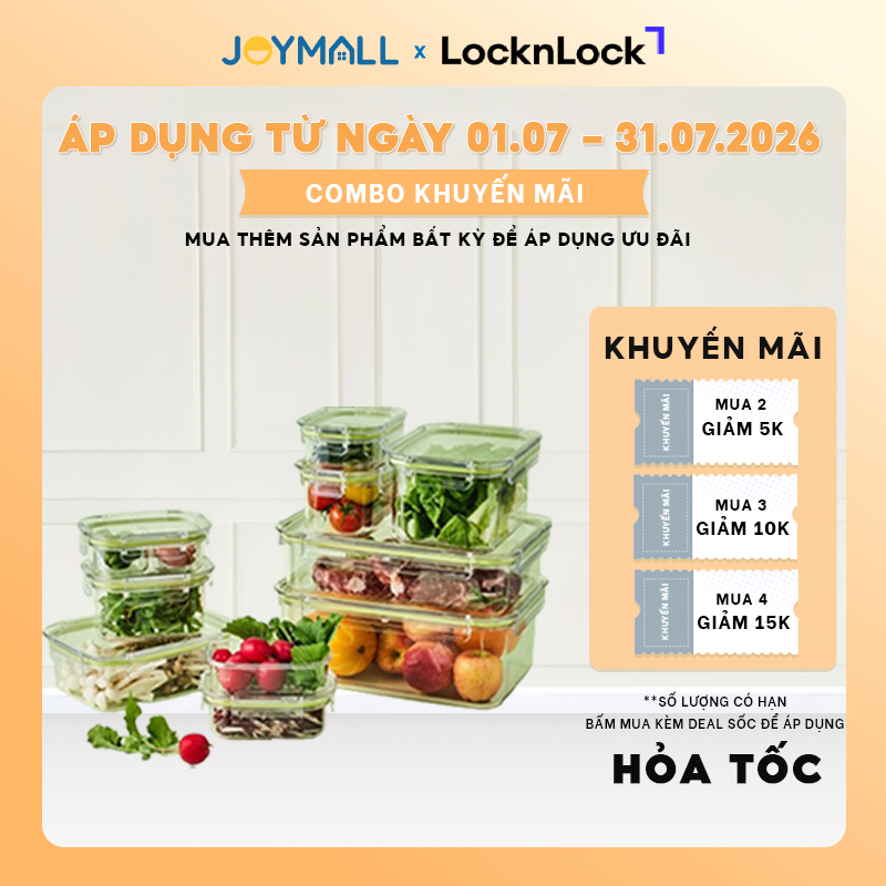Hộp Nhựa Bảo Quản LocknLock All Tritan Thân Trong Suốt, Hàng Chính Hãng, Nhiều Dung Tích - JoyMall