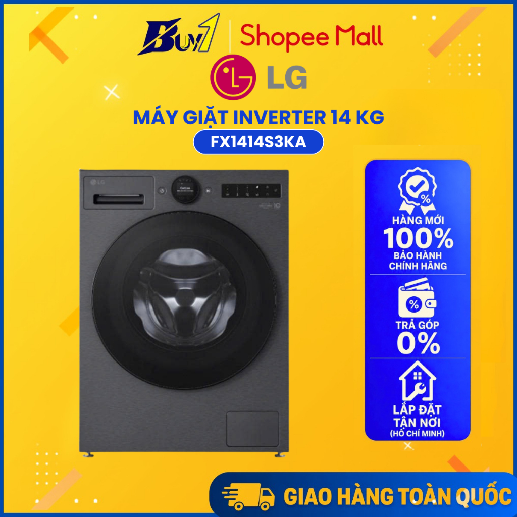 FB1209D5M - Máy giặt sấy LG Inverter giặt 9 kg - sấy 5 kg FB1209D5M - Hàng Chính Hãng