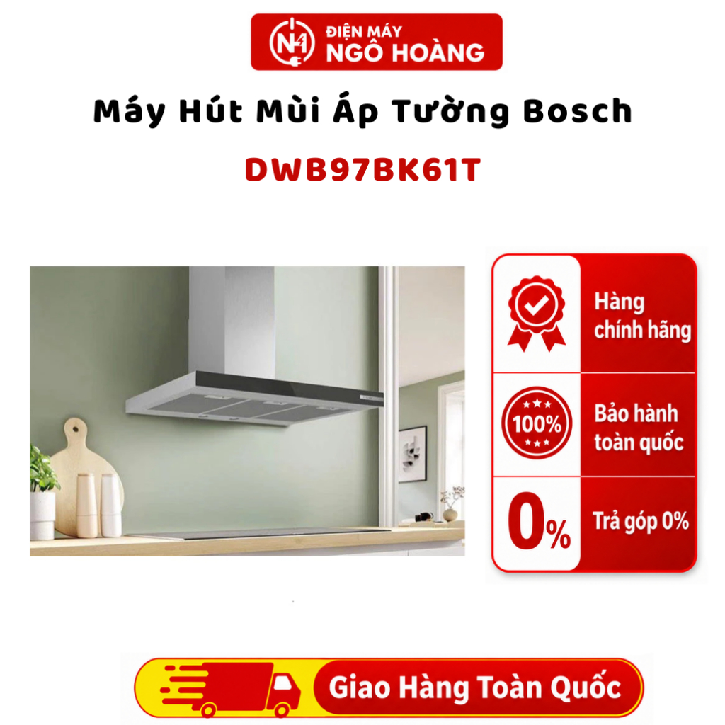 DWB97BK61T - Máy Hút Mùi Áp Tường Bosch DWB97BK61T Serie 4, máy khử mùi bếp, hút khói khử mùi - Chín