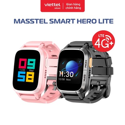 Đồng Hồ Định Vị Masstel Smart Hero Lite| Màn Hình 1.4"| Pin 680mAh | Chế Độ Lớp Học | Quản Lý Vị Trí