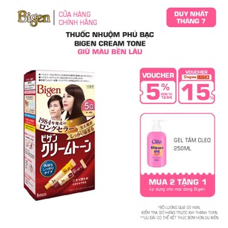 Thuốc nhuộm tóc phủ bạc tại nhà bigen cream tone - phủ bạc nội địa nhật giữ màu bền lâu 80ml