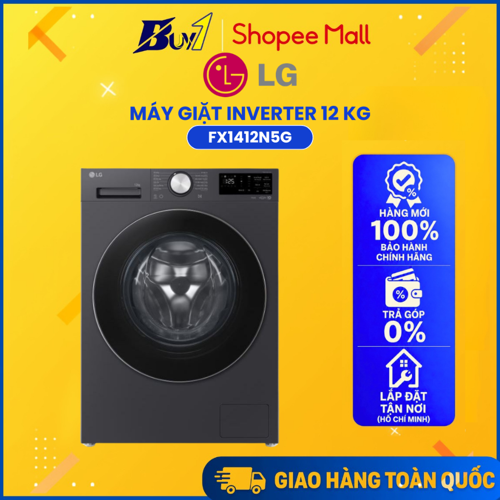 FX1412N5G - Máy giặt LG AI DD Inverter 12 kg FX1412N5G - Hàng chính hãng