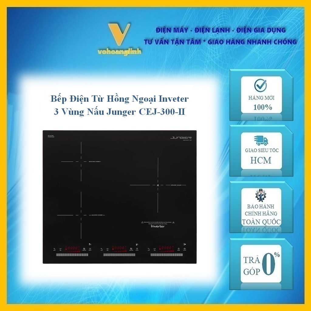 Bếp điện từ hồng ngoại 3 vùng nấu Junger CEJ-300-II