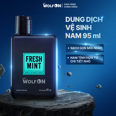 Dung Dịch Vệ Sinh Nam Giới LYD Wolf ON Fresh Mint Bạc Hà Mát Lạnh Sạch Thơm Nam Tính 95ml 150ml
