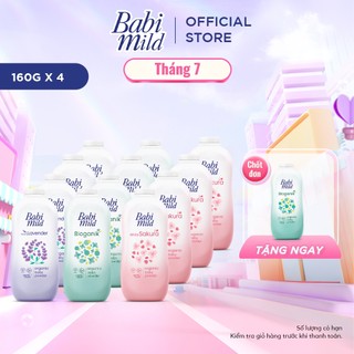 Combo 4 Phấn thơm Babi Mild 160Gx4