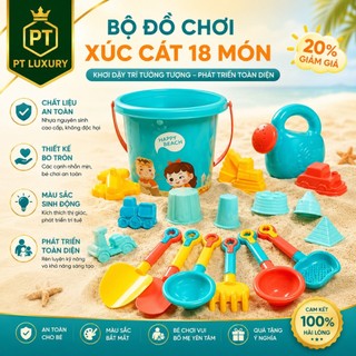 Bộ đồ chơi xúc cát cho bé đi biển vịt vàng nhiều phụ kiện - PTLUXURY