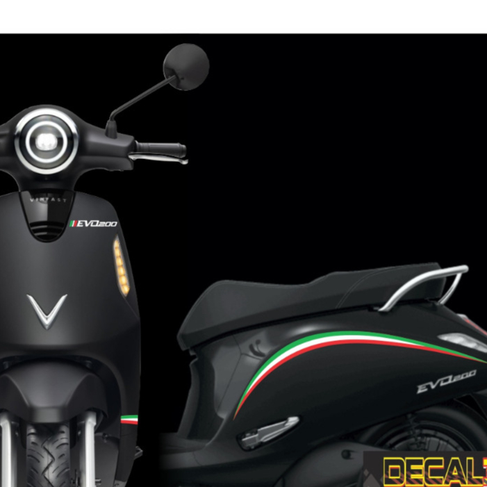 BỘ TEM XE ĐIỆN EVO 200 - EVO LITE NEO - EVO MAX - EVO GRAND TEM CHỈ ITALIA ĐẸP , DỄ DÁN