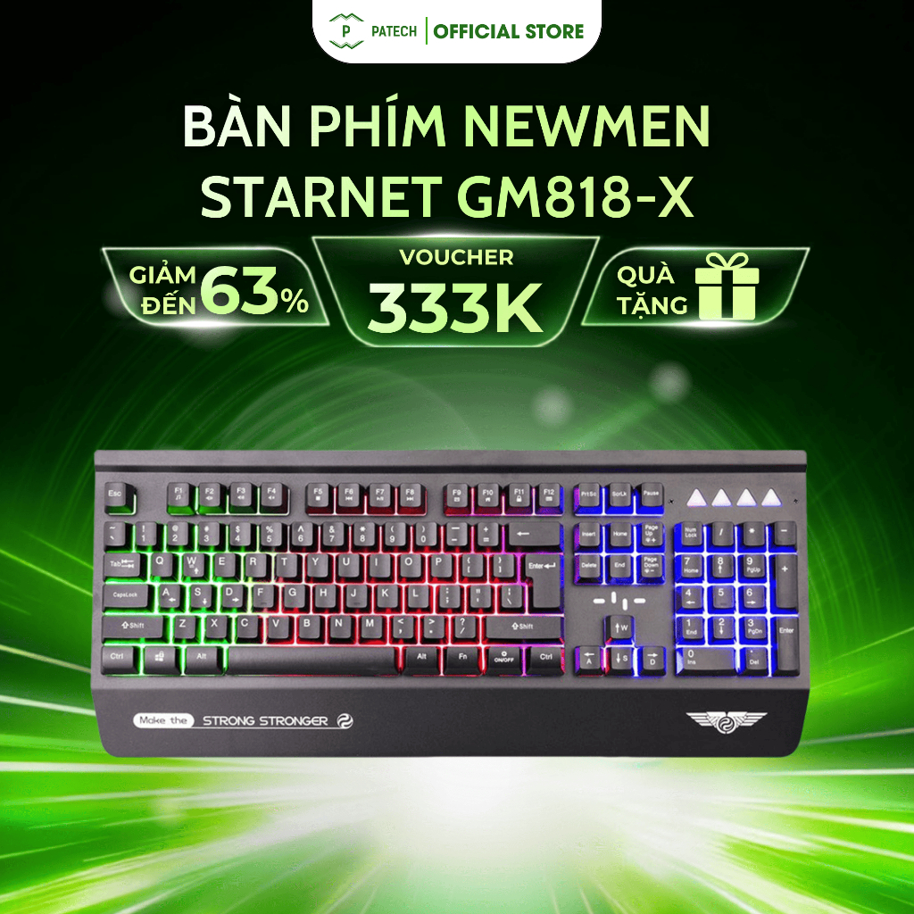 Bàn phím Newmen GM818-X, Bàn phím net chuyên nghiệp, chơi game thể thao điện tử