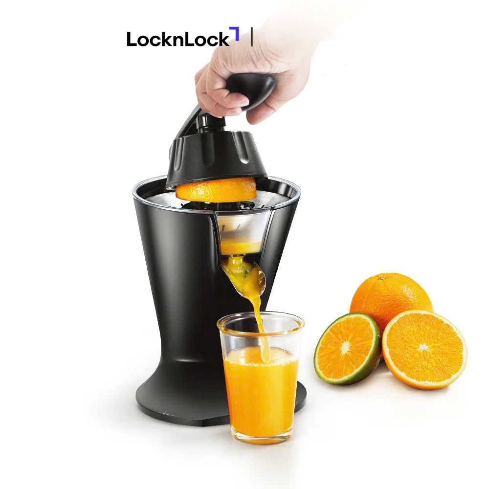 Máy Vắt, Ép Cam Lock&Lock EJJ256BLK 85W Có Cần Gạt Đòn Bẩy Cao Cấp Màu Đen