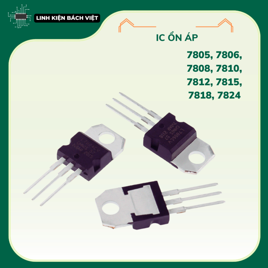 IC nguồn ổn áp 7805 / 7806 / 7808 / 7810 / 7812 / 7815 / 7818 / 7824 IC nguồn TO-220 chất lượng cao