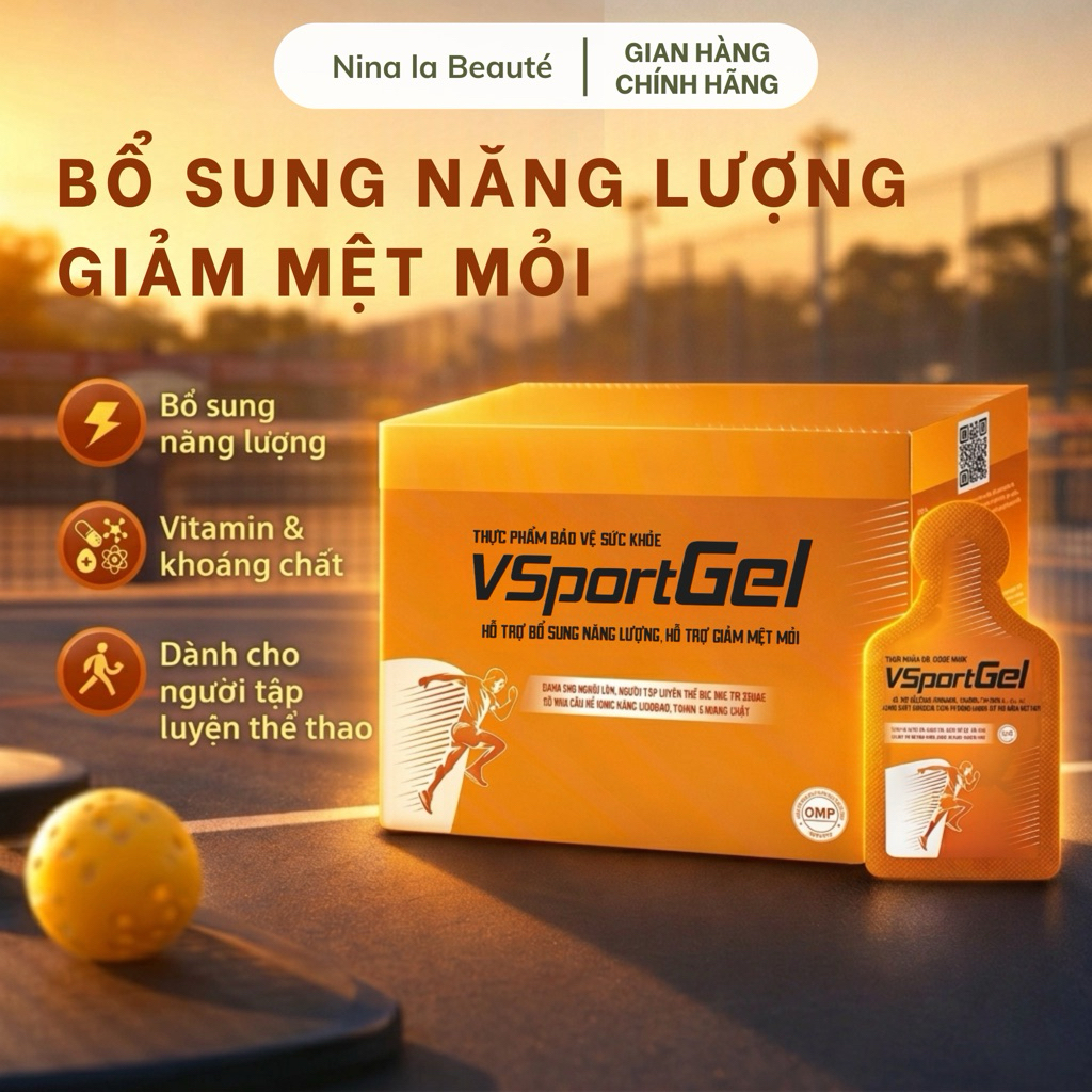VSPORTGEL cung cấp năng lượng thể thao và Pickleball, Treking