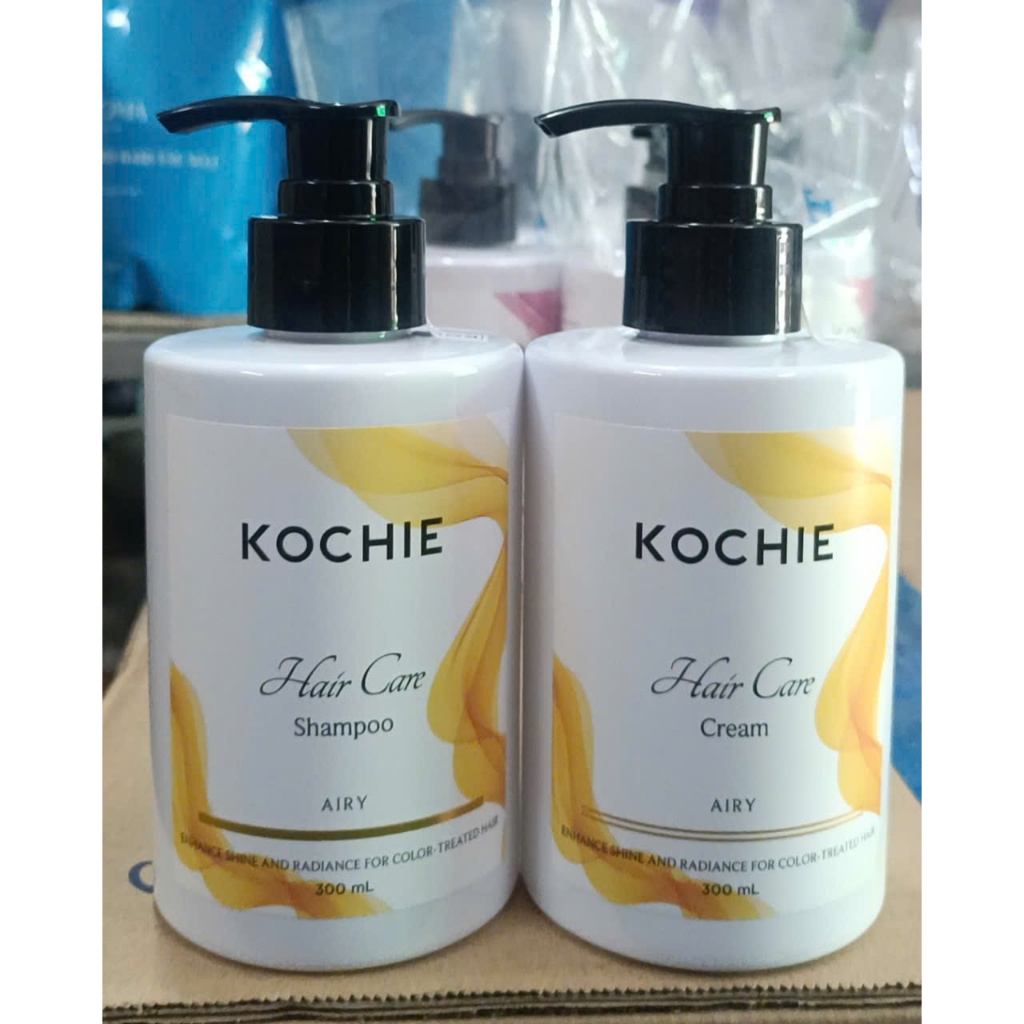 Dầu Gội Kochie Hair care AIRY Nhật Bản  Dưỡng Ẩm giữ màu và Phục hồi tóc 300ml