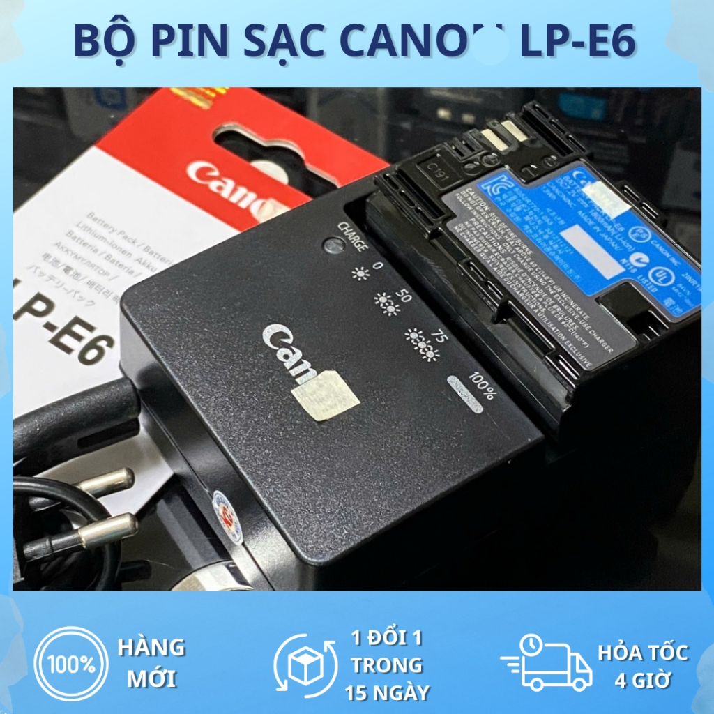 Bộ Pin, Sạc Canon LP-E6 Cho EOS 5D Mark II, EOS 5D Mark III, EOS 5D Mark IV