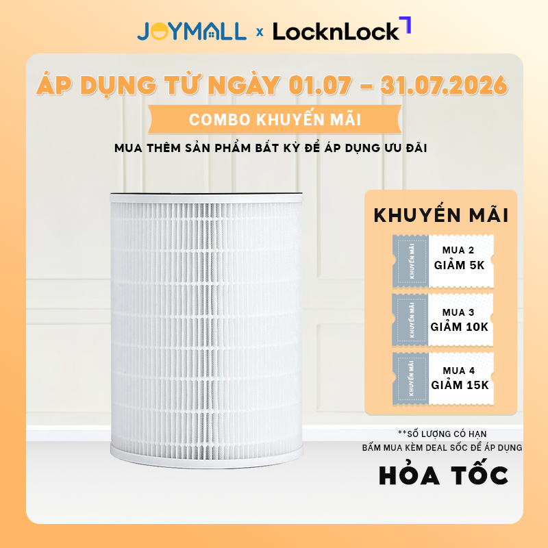 Lõi Lọc Của Máy Lọc Không Khí LocknLock Air Furifier Filter ENP126_FLT, Hàng Chính Hãng - JoyMall