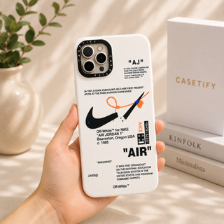 Ốp Lưng Điện Thoại Casetify NIKE Đen - Trắng C11 thời trang xịn xò Cho iphone 11 12 13 14 15 Pro Pro Max Plus