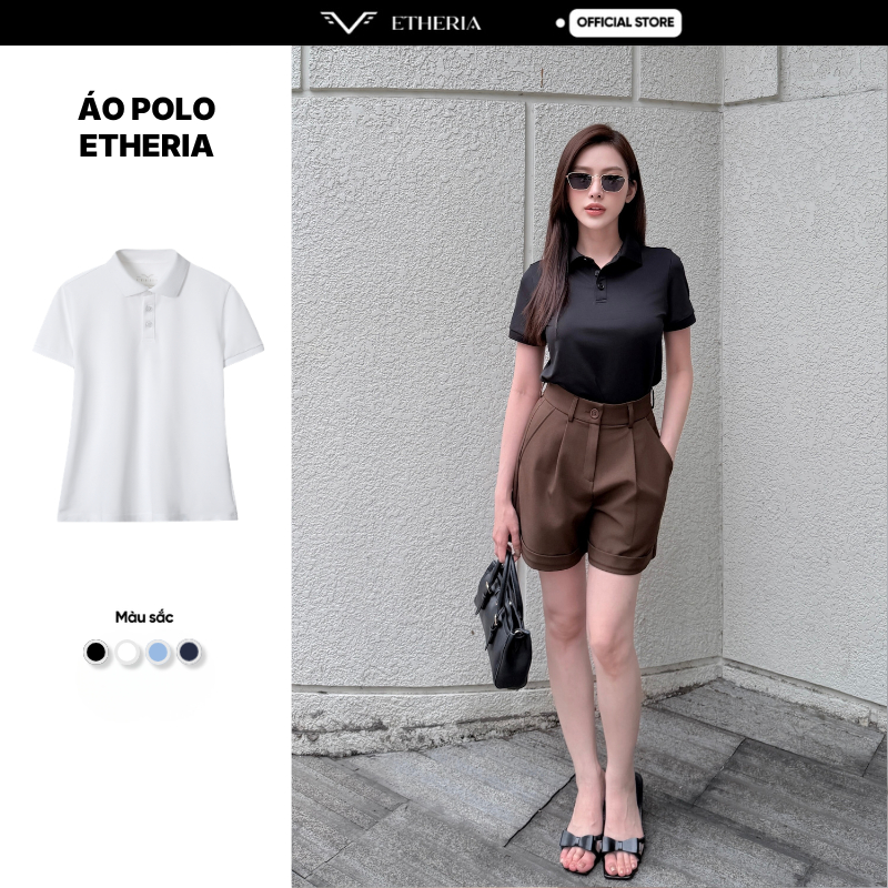 ÁO Thun Polo Nữ Có Cổ Etheria Cao Cấp, Mềm Mịn, Thoáng Mát EAP2032609