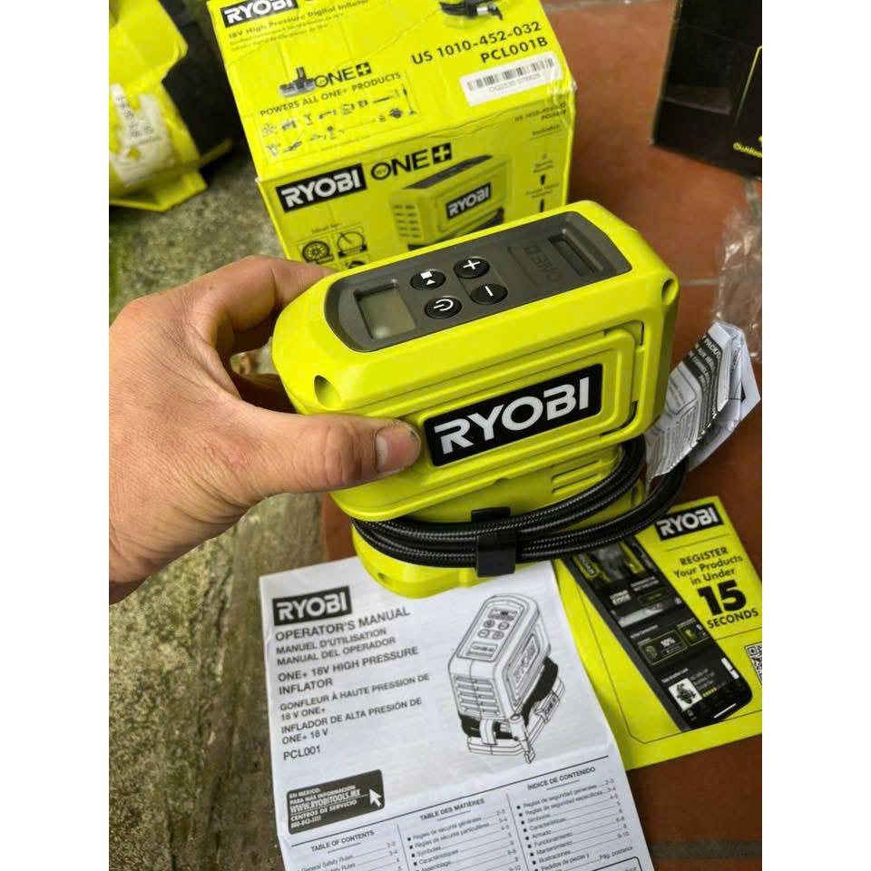 Thân máy bơm hơi xe Ryobi 18v ONE+