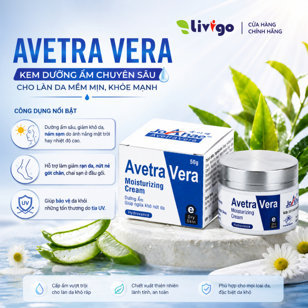 Kem dưỡng ẩm JoAhea Avetra Vera Moisturizing Cream (Hủ 50g)