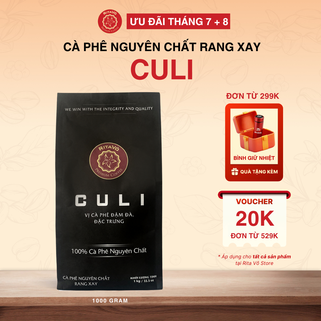 Cà phê rang xay Rita Võ Cafe Culi 1kg