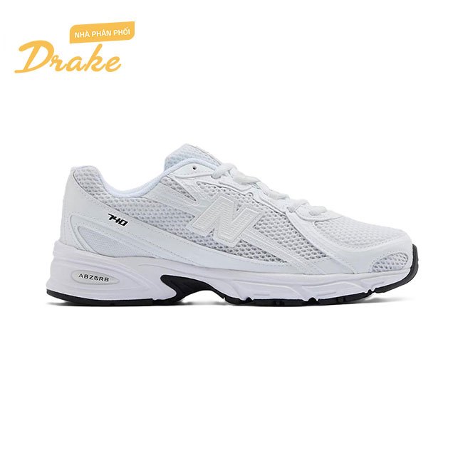 Giày sneaker New Balance 740 Running Tripple White U740WW2